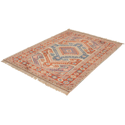 One-of-a-Kind 6'6" X 9'5" 1980s Wool Area Rug in Cream