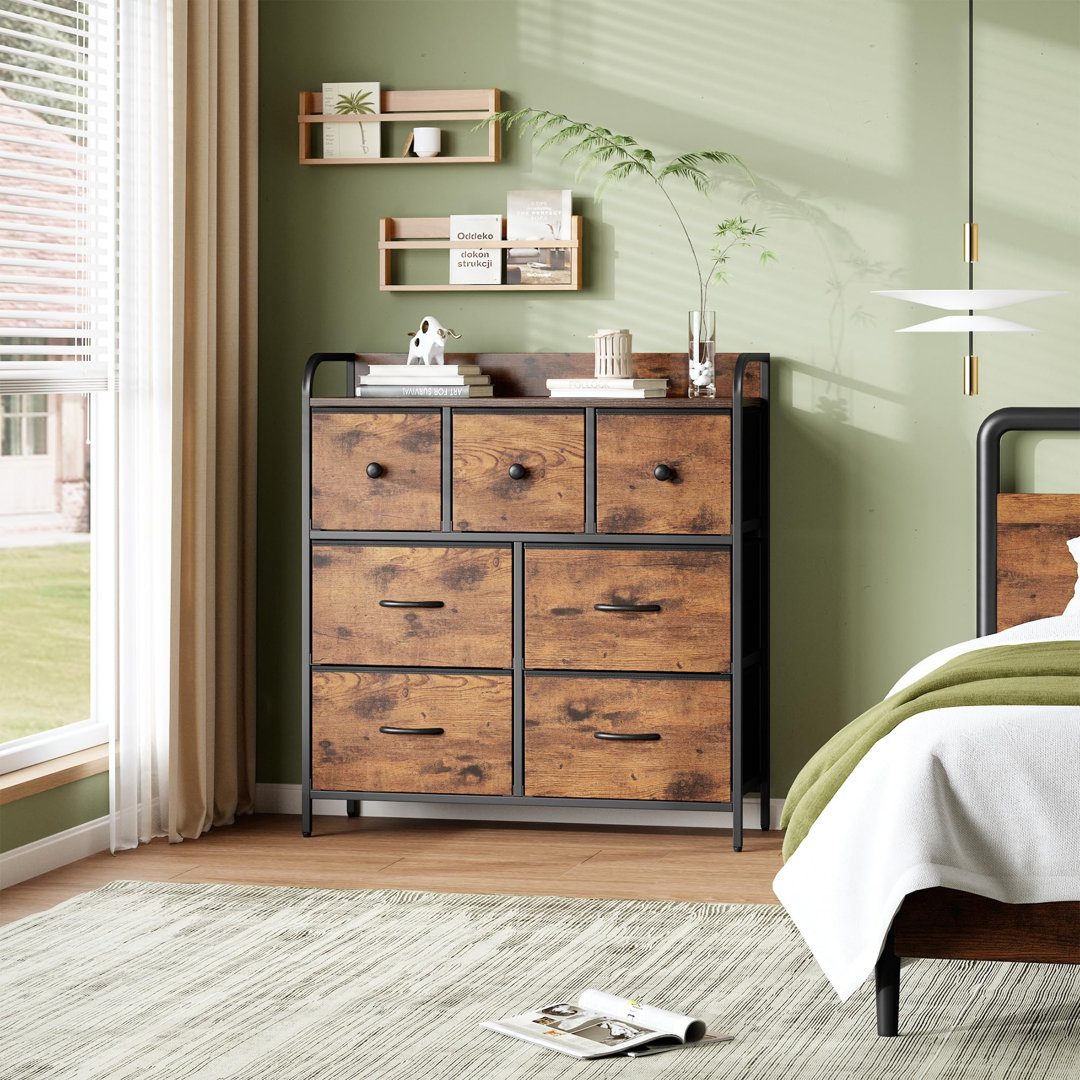 Chest of Drawers, Dresser for Bedroom with 7 Drawers