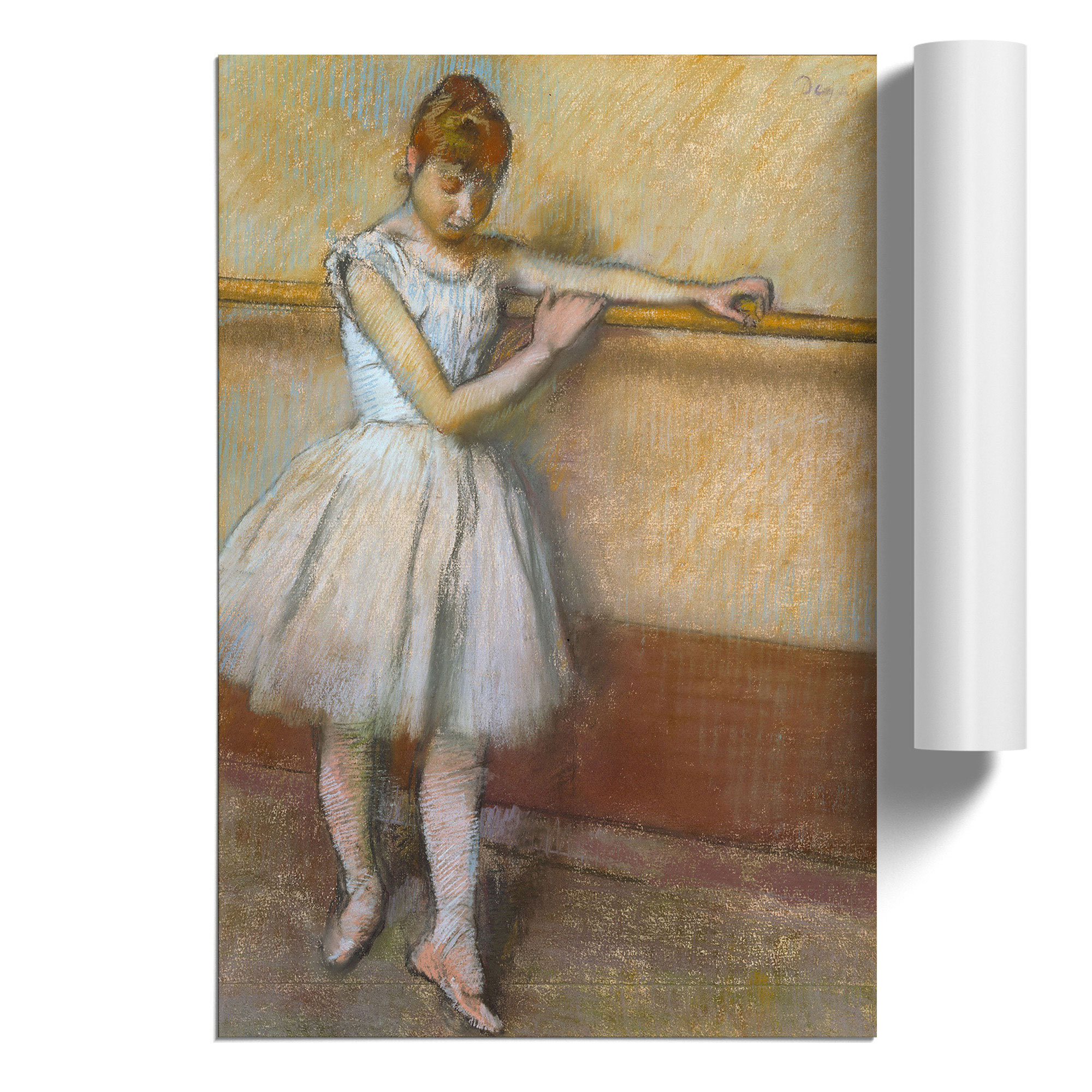 East Urban Home Ballet Ballerina Dancer at the Bar by Edgar Degas ...