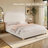 Upholstered Boucle Platform Bed with Curved Shaped Headboard & Soft Rounded Corners-704515186-704515185