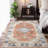 Boho Luxurious Vintage Floral Printed Area Rug Living Room Washable Stain Resistant Durable Carpet Bedroom Erasable Non-Shedding Soft Floor Mat Bedside Rug Farmhouse Decor-1890287832
