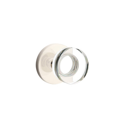 Passage Modern Disc Crystal Knob with Disc Rose