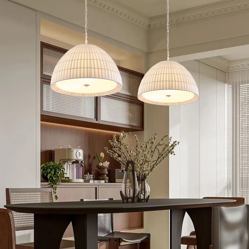 Luminaire suspendu 3 lumières réglable en fer blanc