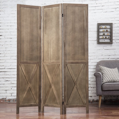 121.9Cm W x 170.2Cm H 3 - Panel Solid Wood Room Divider