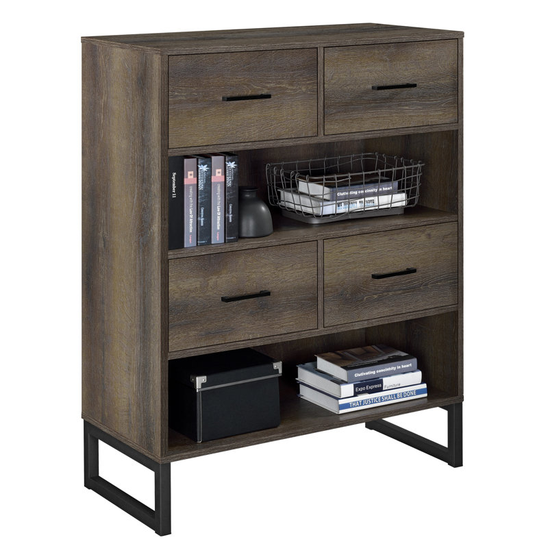 Suzann 103cm H x 78cm W Wood Standard Bookcase