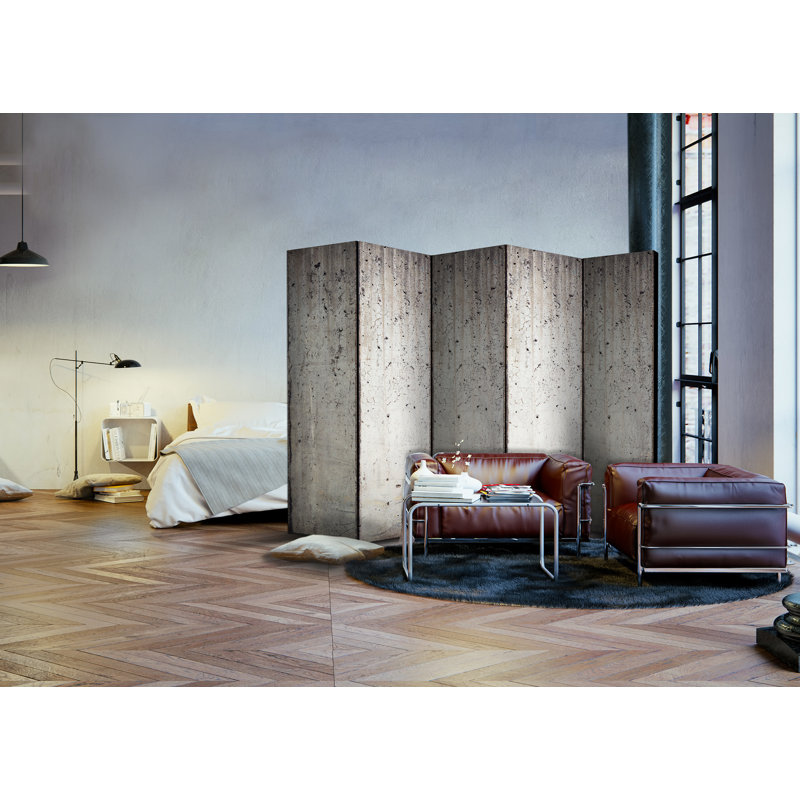 225cm W x 172cm H 5 - Panel Wood Folding Room Divider