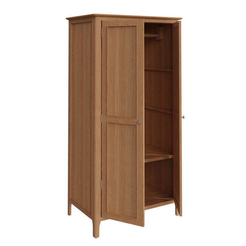 Bisbrooke 185cm H x 90cm W Full Hanging Wardrobe