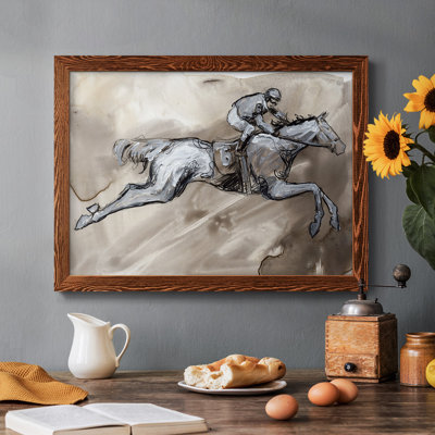 Off To The Races II, peinture sur toile encadrée