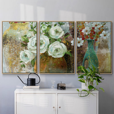 Vessels and Blooms Spice - Toile encadrée multi-pièces