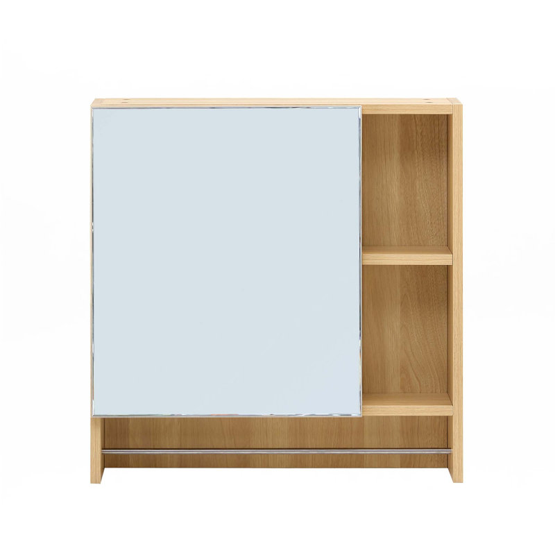 Bathroom Mirror Cabinet Wall Mounted,Medicine Cabinet, Burly Wood