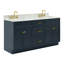 Partham 67" Freestanding Double Sink Vanity with Carrara Marble Top-93068097