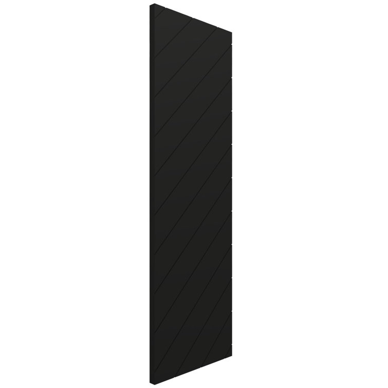 True Fit PVC Diagonal Slat Modern Style Fixed Mount Shutters, (Per Pair - Hardware Not Included)