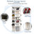 7 Shoe Rack Tower, Rotates Easily, Space Efficient, White Spinning Organizer, Fits Many Objects,