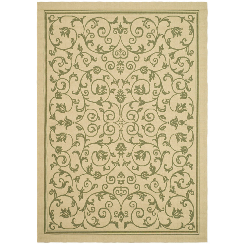 Tapis d'intérieur / extérieur à motif floral Galena Performance, Rectangle 2 pi 7 po x 5 pi