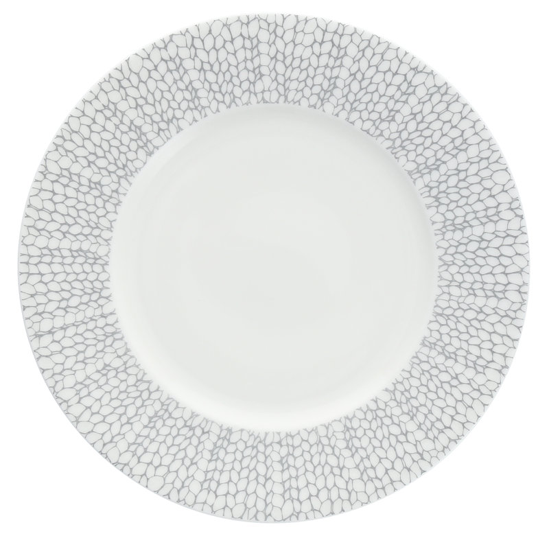 Fortessa Amanda 8.5" Salad Plate, White/Gray