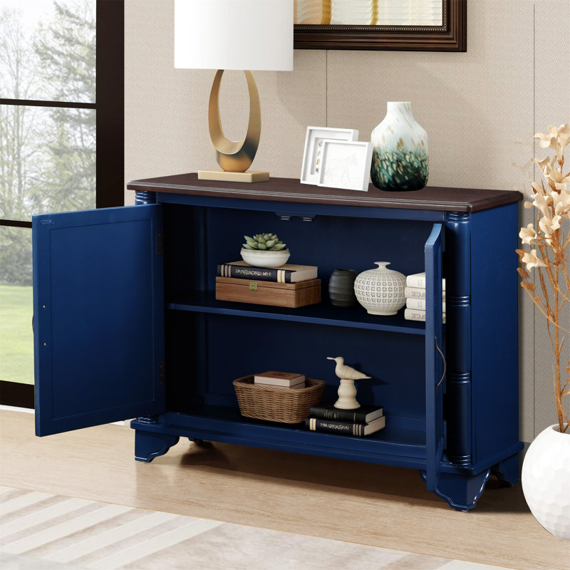 Alimah Sideboard, Navy Blue/Brown