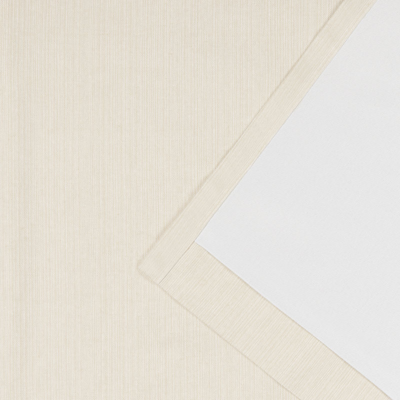 Lauren Ralph Lauren Sallie Blackout Heavy Cotton/Linen Blend with Lining Back Tab/Rod Pocket Curtain, Light Beige