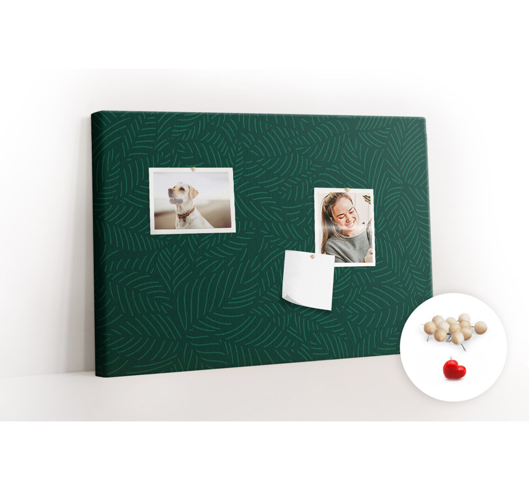Wall Mounted bulletin board print wall art notice boards for office corkboard Leaves pattern