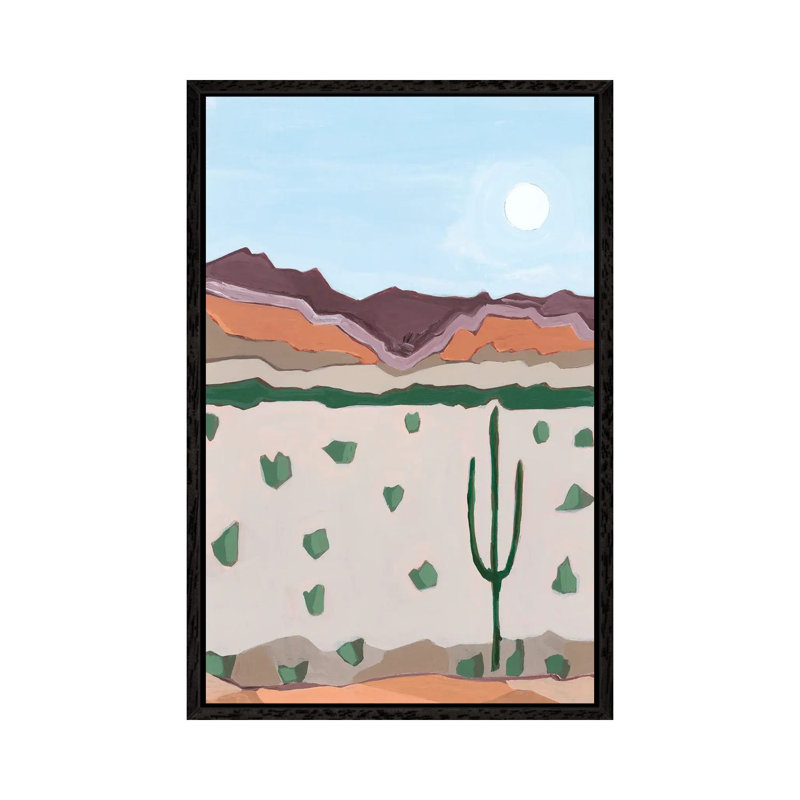 Moon Over Cactus, 2023 by Andrea Mejia - Gallery-Wrapped Canvas Giclée on Canvas, 101.6 cm H x 66.04 cm W  x  4.445 cm D