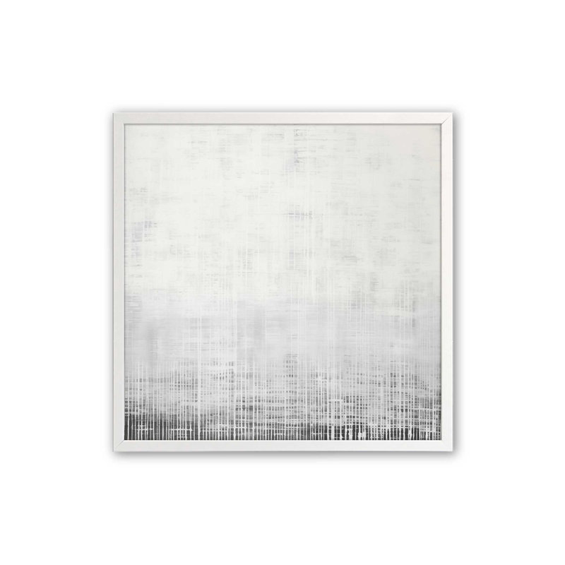 Whiteout Rhythm II Canvas, Single Picture Frame Opaque White, 13.5" H x 13.5" W