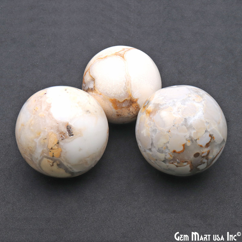 Natural Polished Gemstone Sphere, Large Decorative Accent, Crystal Ball, 50mm, Picture Jasper