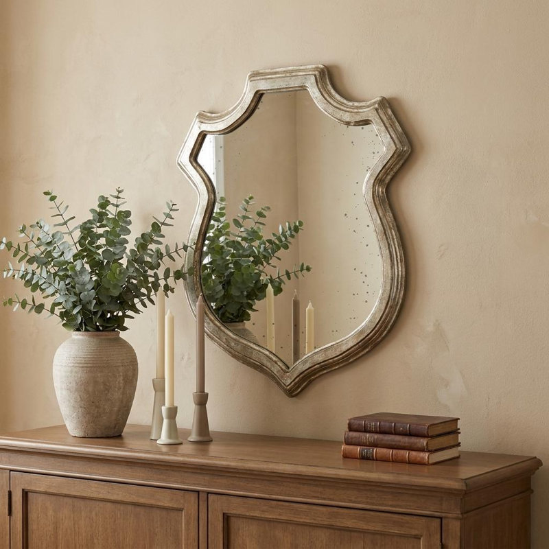 Jefferie Solid Wood Asymmetrical Wall Mirror