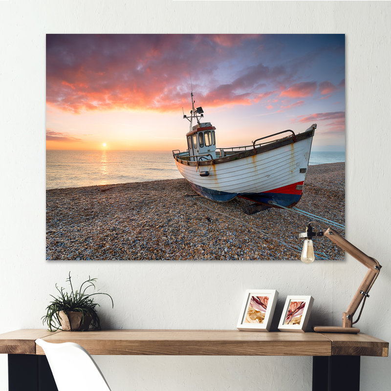 Voilier, photo de solitude I sur toile, Toile tendue, H 24 po x l 32 po x P 1 po