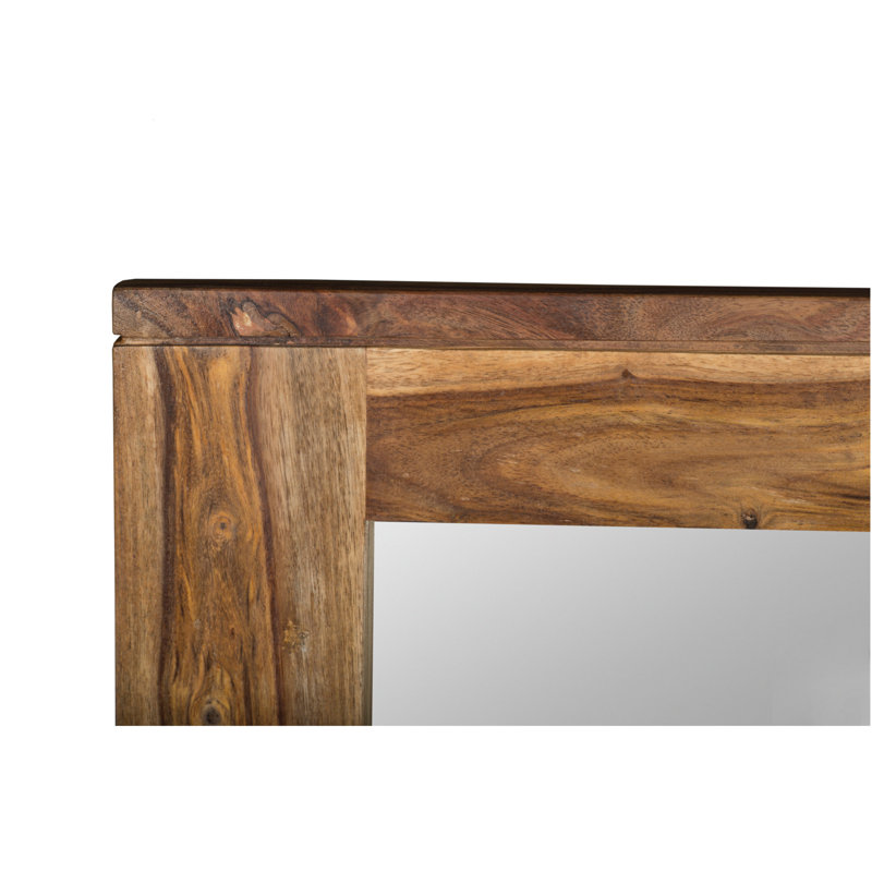 Alaina Wood Flat Wall Mirror