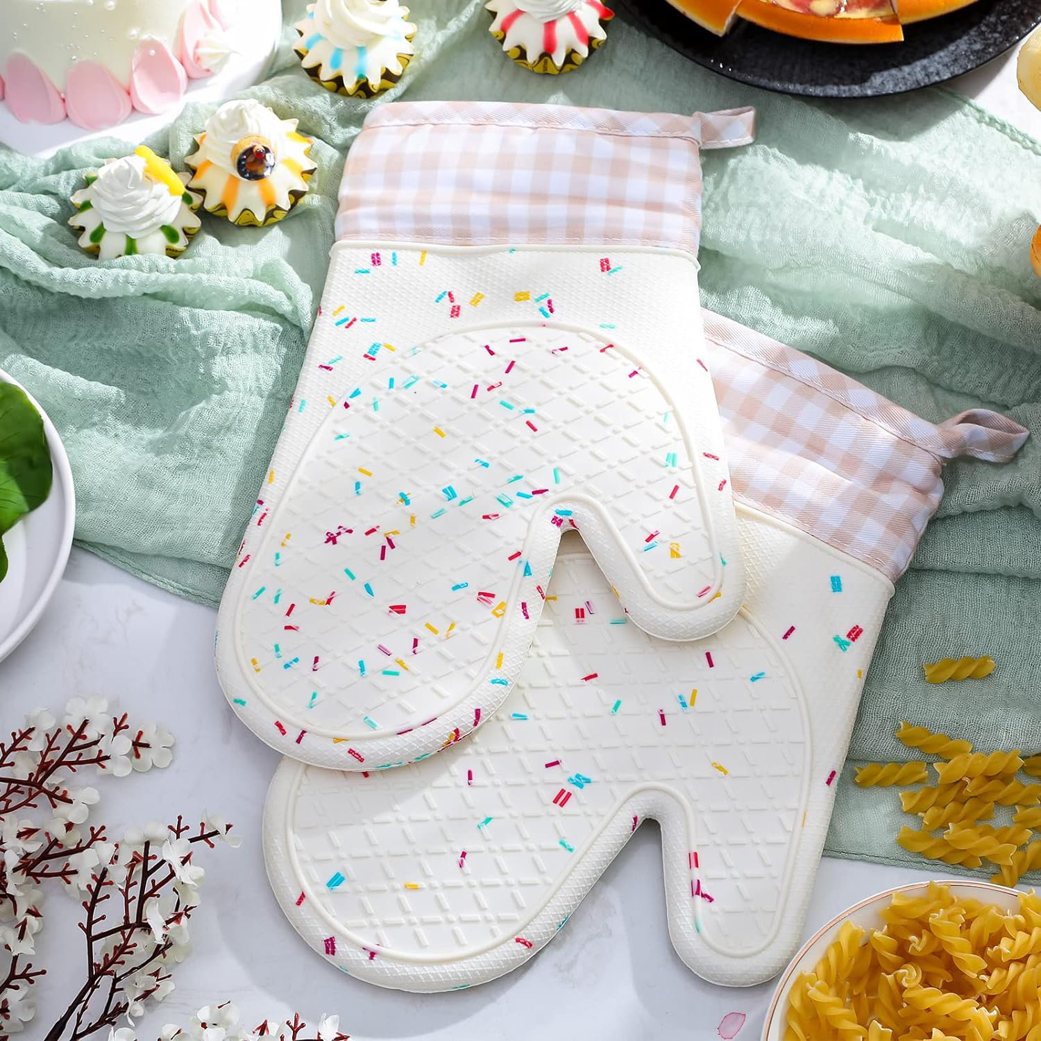 BETOFUL Silicone Oven Mitts Waterproof Shell Oven Mitts | Wayfair