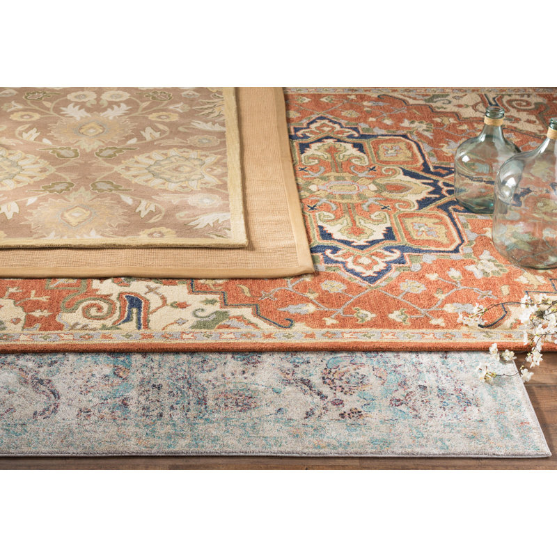 Tapis beige / brun tissé à plat à la main Laaspere, Rectangle 2 pi x 3 pi