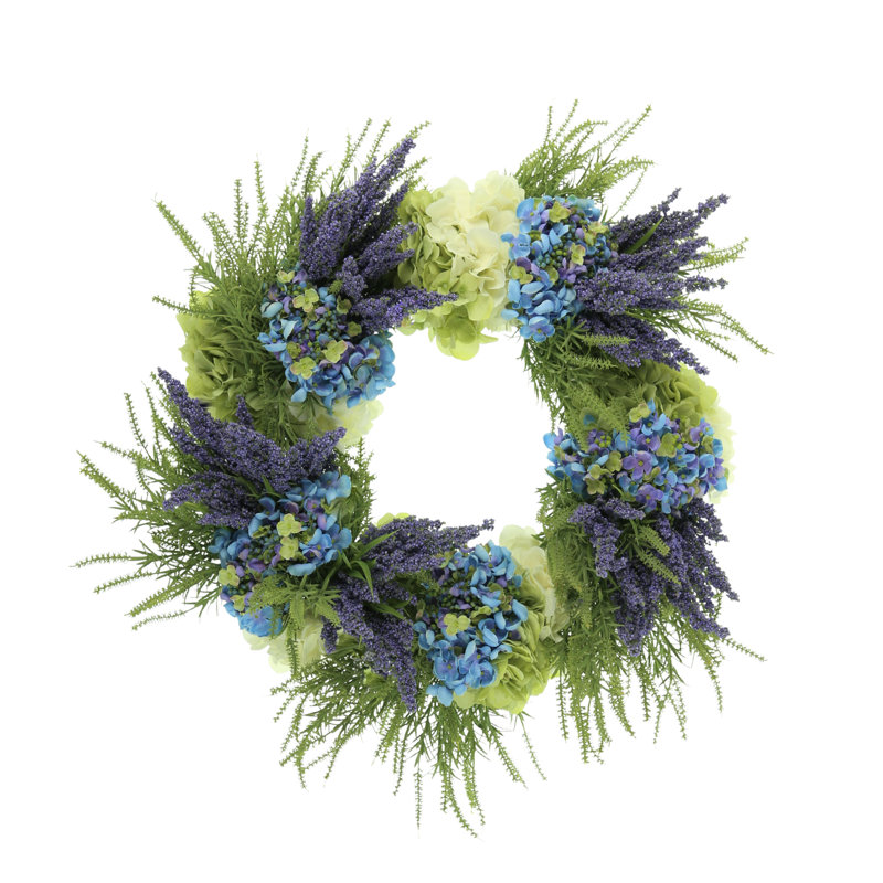 26" Lavender Hydrangea And Heather Wreath
