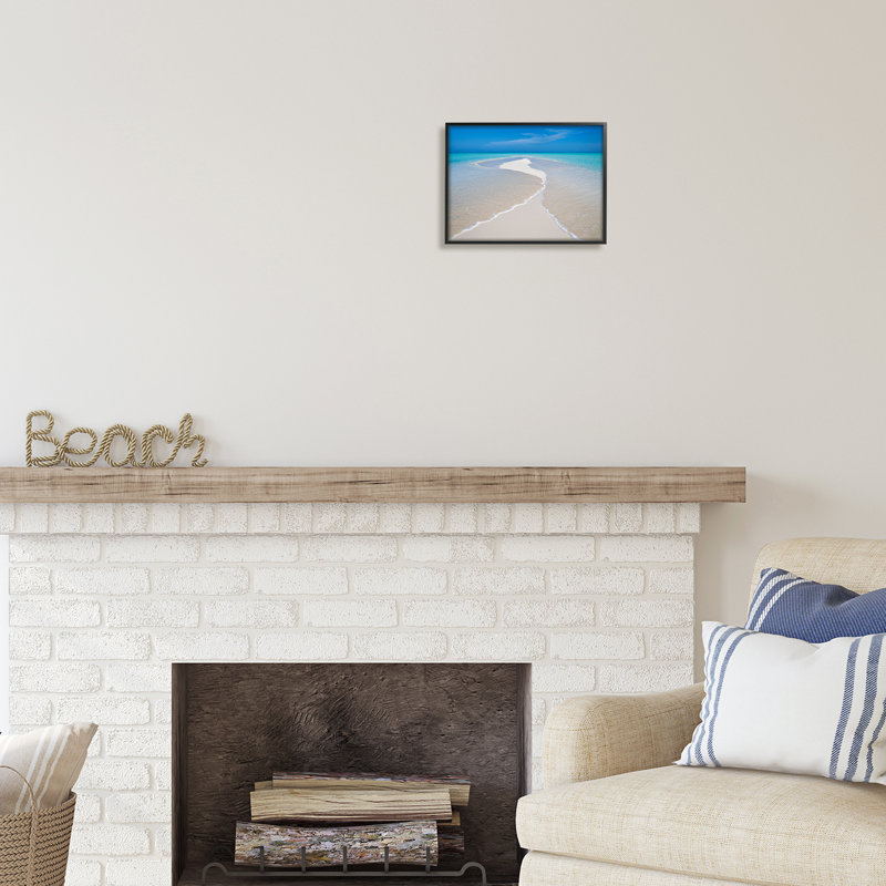 «Au-546-Giclee Azure Beach Waves La Laping Foam» par Dennis Frates, photographie, Giclée encadrée noir minuit