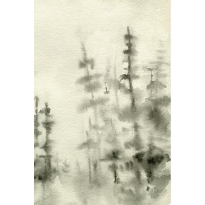Foggy Pine Forest I 1 Piece Wrapped Canvas Painting