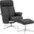 Swivel Recliner Chair with Ottoman, Faux Leather-380691797