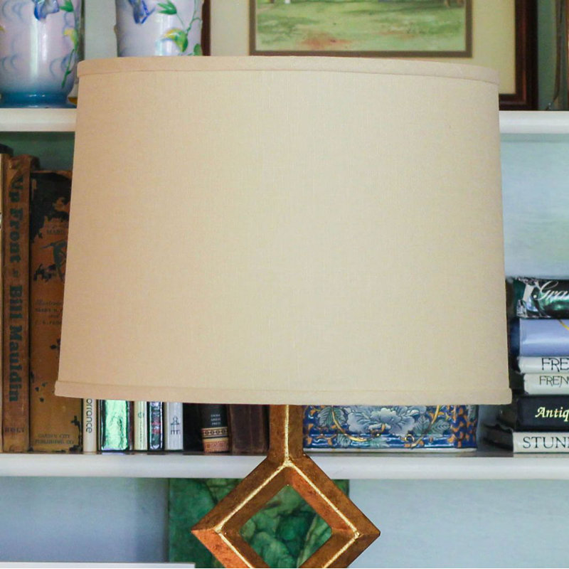 Abat-jour tambour en lin 11 po (araignée), Beige