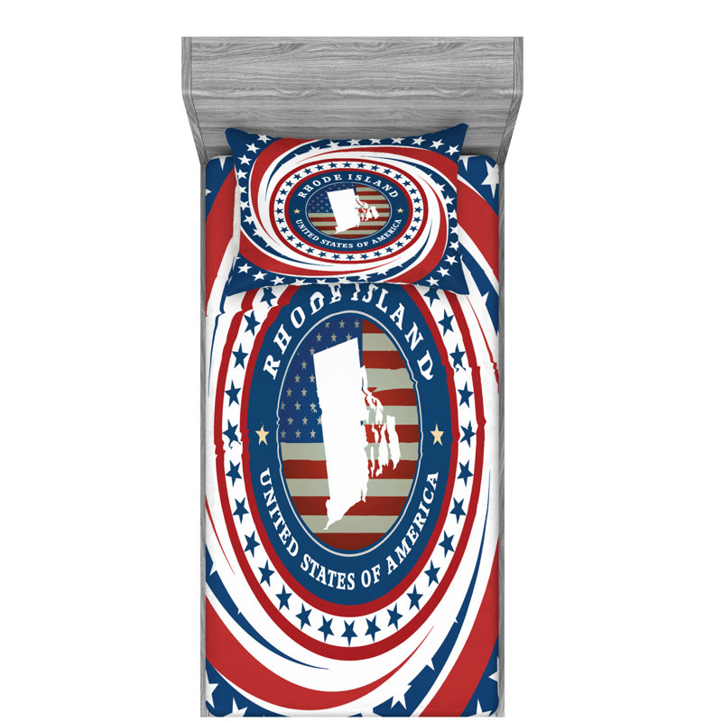 Ensemble de draps rhode island, Ensemble de draps pour lit simple TG avec drap-hou
