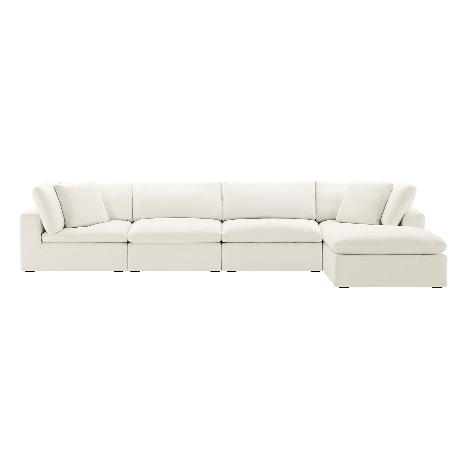 Calana Modular Sectional, 5 Piece, Flannigan Cotton