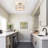 Modern Drum Linen Semi Flush Mount Ceiling Light Fixture-197076698