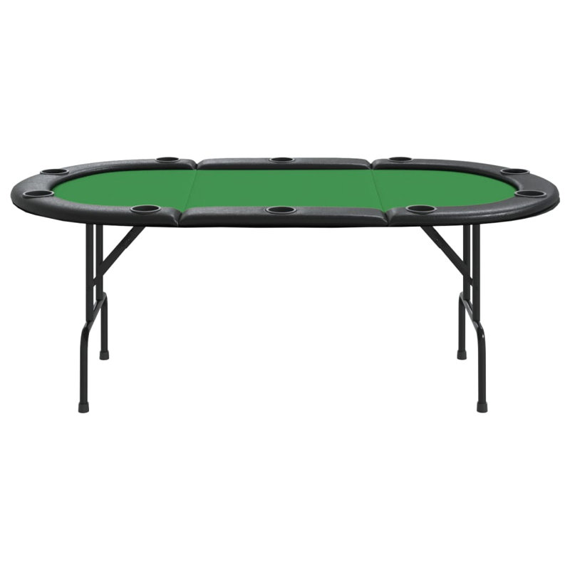 Table de poker pliante 10 joueurs vidaXL 81,1 po x 41,7 po x 29,9 po, Vert