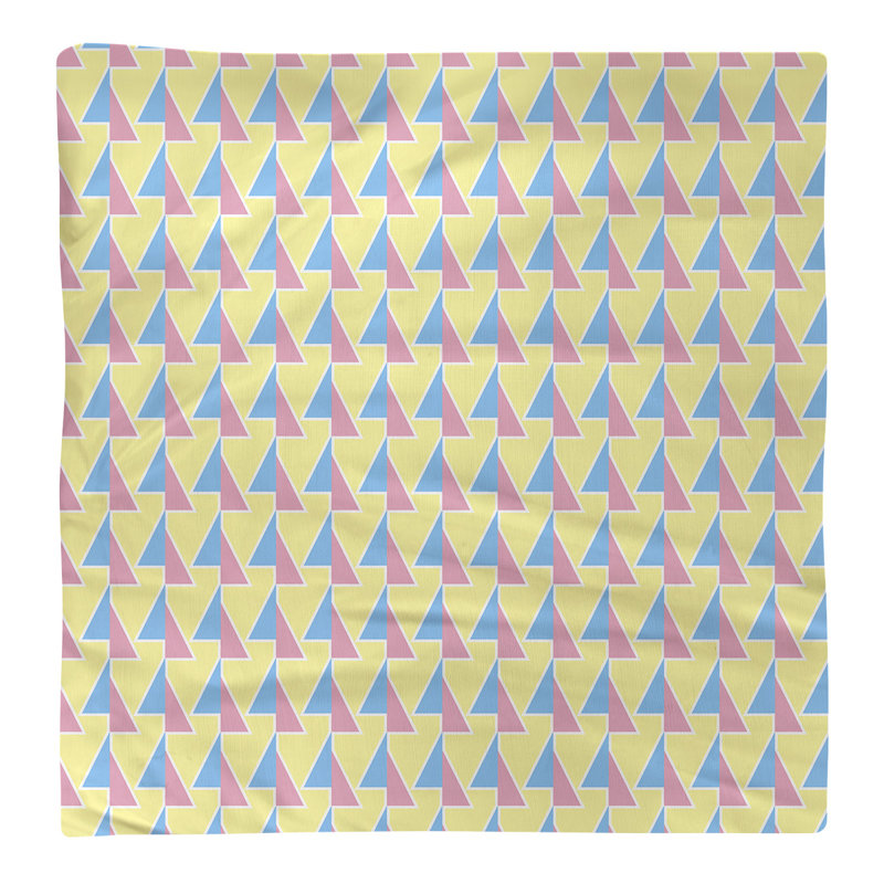 Serviette de table en coton à motif de flèches déplacées, H 0,1 po x l 22 po x P 22 po, Bleu/rose, Croisé en coton