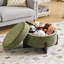 Repose-pieds de rangement capitonné rond de 26 po de largeur-14250692