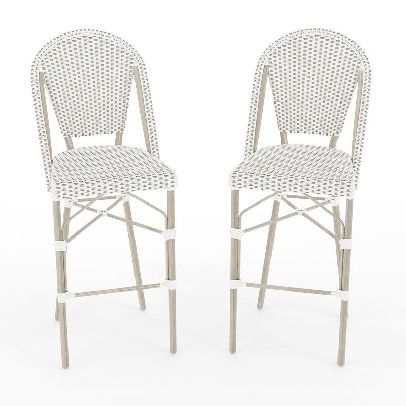 Tabourets de bar Martha Stewart, Gris / blanc, Bois gris