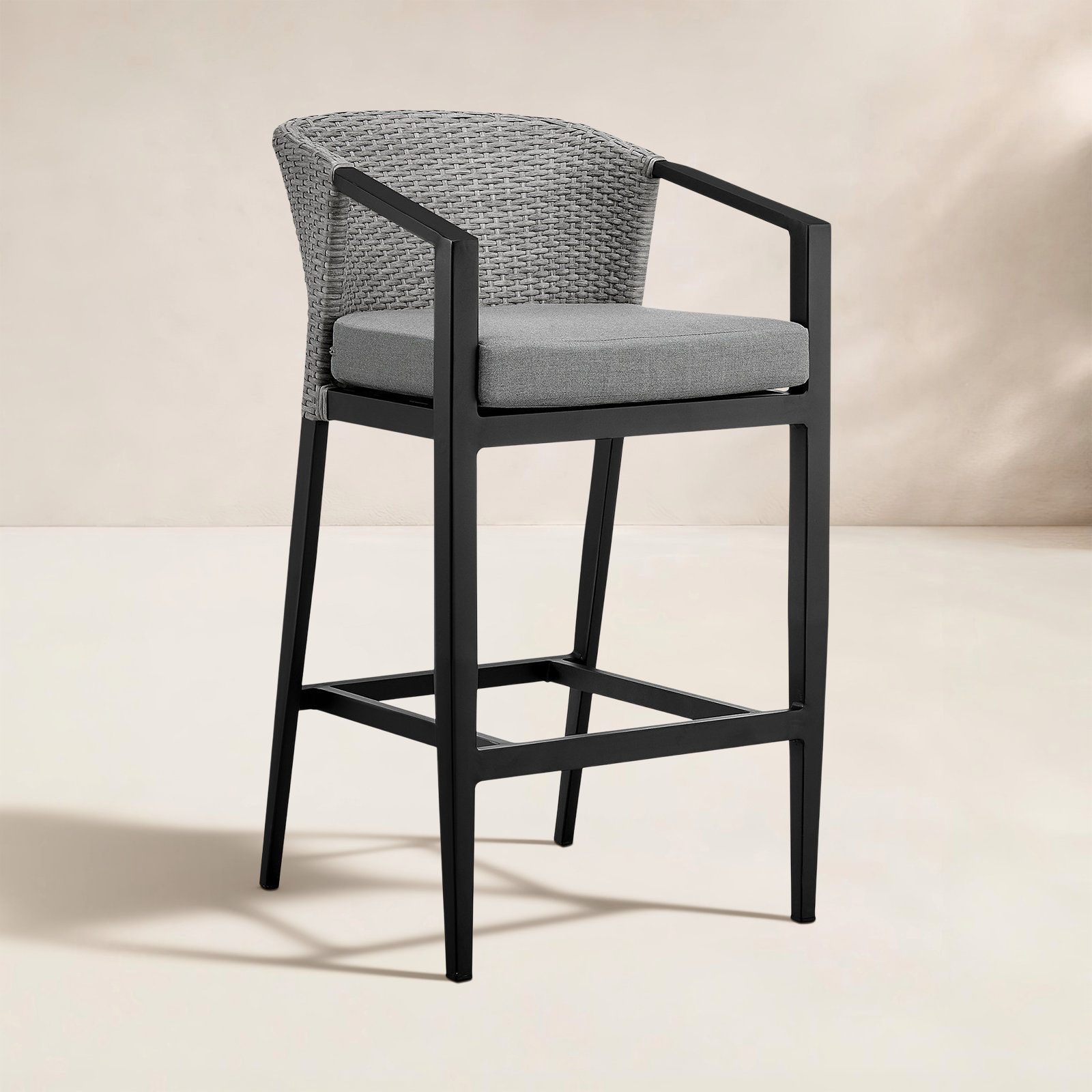 Abalone Patio Bar Stool, Counter (26" Seat Height)