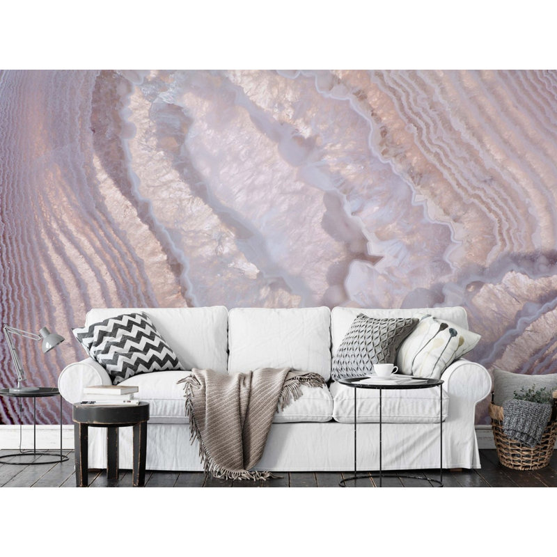 Structure Abstract Light Agate Background Modern Removable Wallpaper, 48.96" L x 75" W