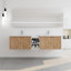 Meuble-lavabo 72 po à fermeture en douceur avec lavabo et tablettes de rangement-110488787