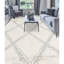 Tapis marocain ivoire / gris en laine noué à la main Moroccan-50169988