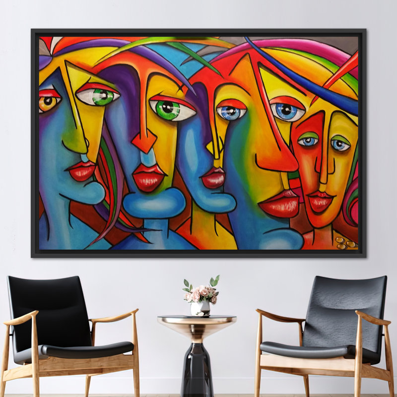 Print on Canvas, Framed Print without Mat, 80 cm H x 110 cm W, Black