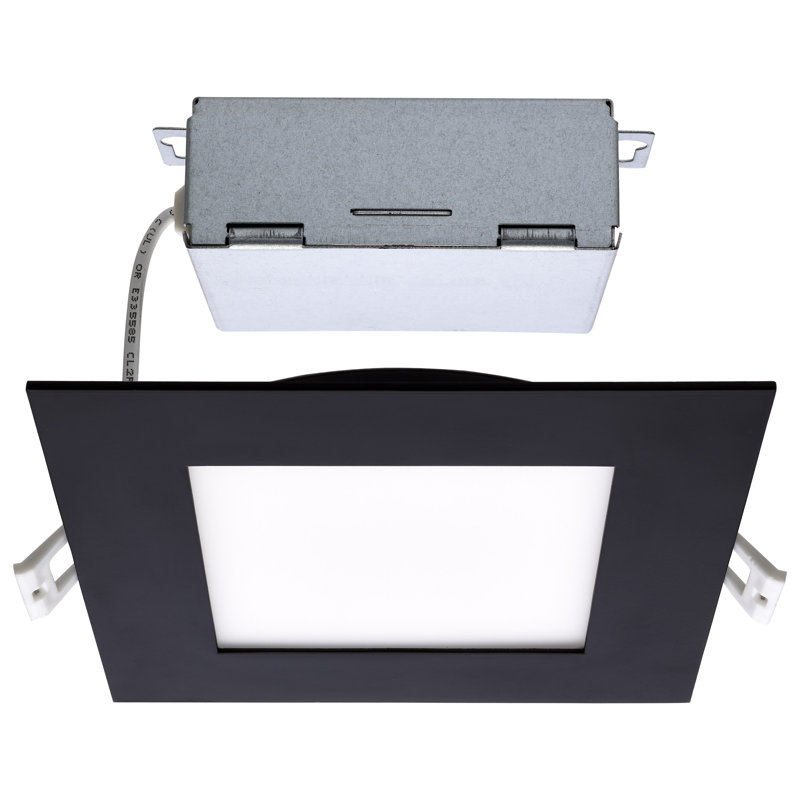 6'' Selectable Color Temperature 12 Watt Dimmable Air-Tight IC Rated LED Canless Recessed Lighting Kit