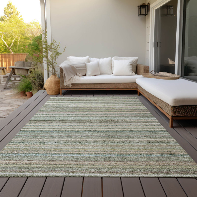 Tapis intérieur / extérieur Brynson, Rectangle 2 pi 6 po x 3 pi 10 po