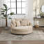 Fauteuil demi-tonneau rembourré avec housse-1835901391